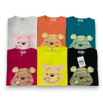 Áo Thun Nữ Cổ Tròn Form Vừa In Hình Gấu Pooh M(40-60kg)