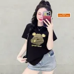 Áo Thun Nữ Cổ Tròn Form Vừa In Hình Gấu Pooh M(40-60kg)