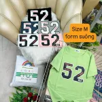 Áo Thun Nữ Cổ Tròn Form Vừa In Số 52 Size M(40-60kg)