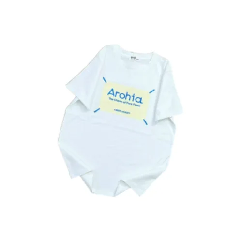 Áo Thun Nữ Cổ Tròn In Chữ Arohia form vừa size M(40-60kg)