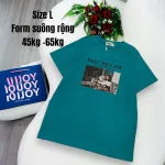 Áo Thun Nữ Cổ Tròn In chữ BEST REVIEW form ôm suông rộng size L(45-65kg)