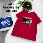 Áo Thun Nữ Cổ Tròn In chữ BEST REVIEW form ôm suông rộng size L(45-65kg)