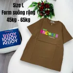 Áo Thun Nữ Cổ Tròn In chữ ENCOUER form ôm suông rộng size L(45-65kg)