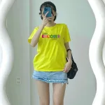 Áo Thun Nữ Cổ Tròn In chữ ENCOUER form ôm suông rộng size L(45-65kg)