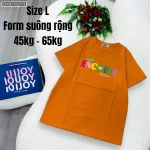 Áo Thun Nữ Cổ Tròn In chữ ENCOUER form ôm suông rộng size L(45-65kg)
