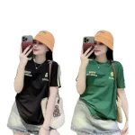 Áo Thun Nữ Cổ Tròn In Chữ hai bên form vừa size M(40-60kg)