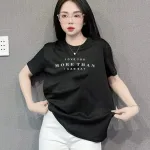 Áo Thun Nữ Cổ Tròn In chữ MORE THAN form ôm suông rộng size L(45-65kg)