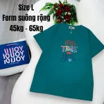 Áo Thun Nữ Cổ Tròn In chữ TRUE form ôm suông rộng size L(45-65kg)