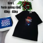 Áo Thun Nữ Cổ Tròn In chữ TRUE form ôm suông rộng size L(45-65kg)