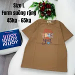 Áo Thun Nữ Cổ Tròn In chữ TRUE form ôm suông rộng size L(45-65kg)