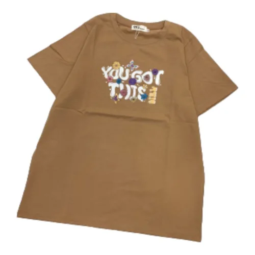 Áo Thun Nữ Cổ Tròn In chữ you got this form ôm suông rộng size L(45-65kg)