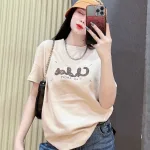 Áo Thun Nữ Cổ Tròn Thuê Chữ I AM GREAT form vừa size M(40-60kg)