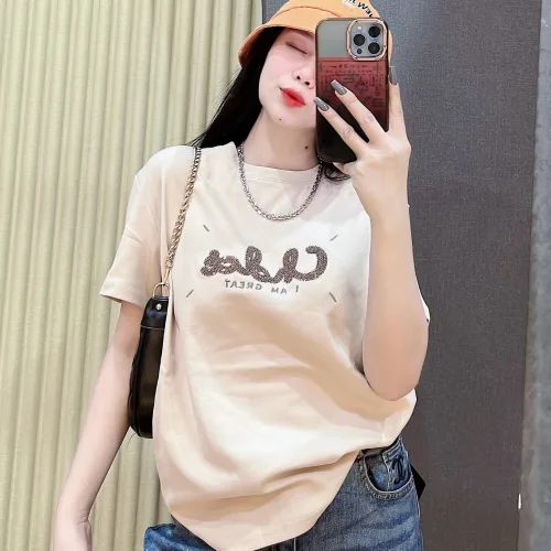 Áo Thun Nữ Cổ Tròn Thuê Chữ I AM GREAT form vừa size M(40-60kg)