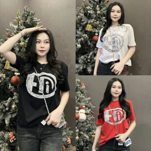 Áo Thun Nữ Cổ Tròn Thuê Hình form vừa size M(40-60kg)