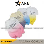 Áo thun nữ hai màu Baby Tee ôm body từ 35kg - 55kg in chữ