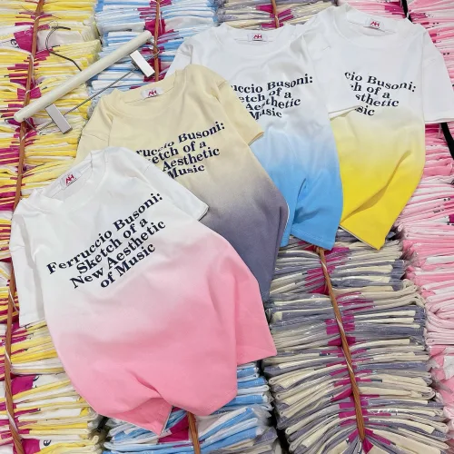 Áo thun nữ hai màu Baby Tee ôm body từ 35kg - 55kg in chữ