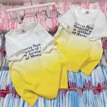 Áo thun nữ hai màu Baby Tee ôm body từ 35kg - 55kg in chữ