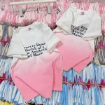 Áo thun nữ hai màu Baby Tee ôm body từ 35kg - 55kg in chữ