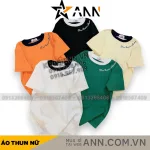 Áo thun nữ in chữ từ vai xuống Baby Tee ôm body từ 35kg - 55kg