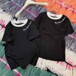 Áo thun nữ in chữ từ vai xuống Baby Tee ôm body từ 35kg - 55kg