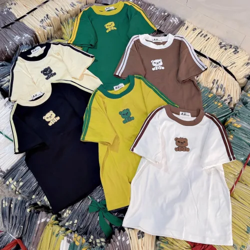 Áo thun nữ in Hình Gấu trước ngực Baby Tee ôm body từ 35kg - 55kg