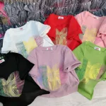 Áo thun nữ in hình trái tim màu Baby Tee ôm body từ 35kg - 55kg