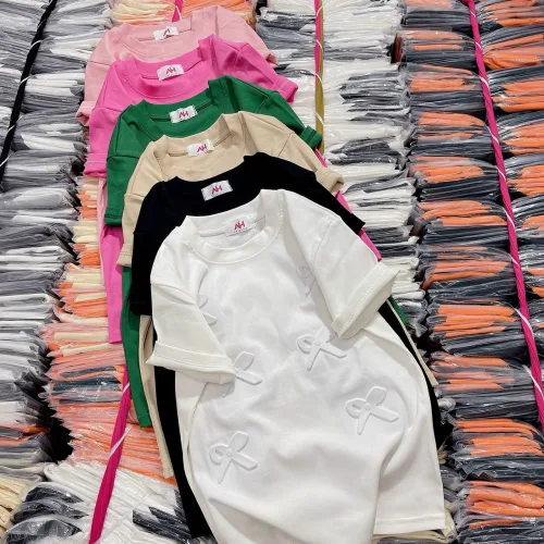 Áo thun nữ In Nỗi hình cái nơ Baby Tee ôm body  từ 35kg - 55kg