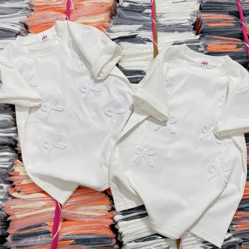 Áo thun nữ In Nỗi hình cái nơ Baby Tee ôm body  từ 35kg - 55kg