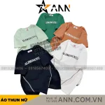 Áo thun nữ màu trơn in chữ Baby Tee ôm body từ 35kg - 55kg