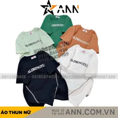 Áo thun nữ màu trơn in chữ Baby Tee ôm body từ 35kg - 55kg