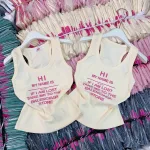 Áo thun nữ sát nách Baby Tee ôm body từ 35kg - 55kg in Chữ HI