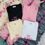Áo thun nữ sát nách Baby Tee ôm body từ 35kg - 55kg in Chữ HI