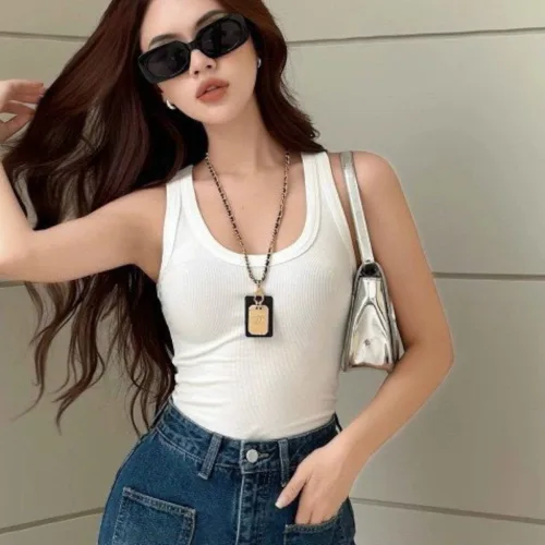 Áo thun nữ sát nách trơn Baby Tee ôm body từ 35kg - 55kg