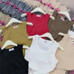 Áo thun nữ sát nách trơn Baby Tee ôm body từ 35kg - 55kg