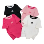 Áo thun nữ thuê logo trước ngực Baby Tee ôm body từ 35kg - 55kg