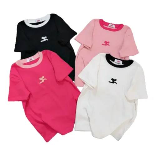 Áo thun nữ thuê logo trước ngực Baby Tee ôm body từ 35kg - 55kg