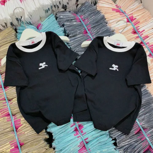 Áo thun nữ thuê logo trước ngực Baby Tee ôm body từ 35kg - 55kg