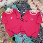 Áo thun nữ thuê logo trước ngực Baby Tee ôm body từ 35kg - 55kg