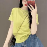 Áo Thun Nữ Trơn Cổ Tròn Baby Tee Mạc AH787