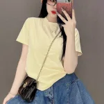 Áo Thun Nữ Trơn Cổ Tròn Baby Tee Mạc AH787