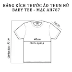 Áo Thun Nữ Trơn Cổ Tròn Baby Tee Tay Phối Hai Màu In Chữ Mạc AH787