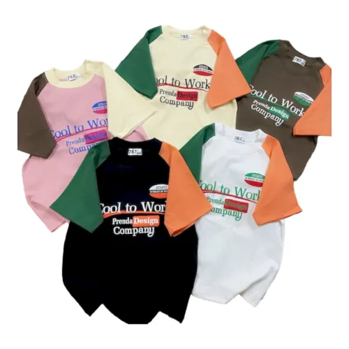 Áo Thun Nữ Trơn Cổ Tròn Baby Tee Tay Phối Hai Màu In Chữ Mạc AH787