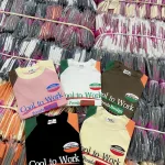 Áo Thun Nữ Trơn Cổ Tròn Baby Tee Tay Phối Hai Màu In Chữ Mạc AH787