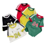 Áo Thun Nữ Trơn Cổ Tròn Baby Tee Tay Viền Sọc In Số 24 Mạc AH787