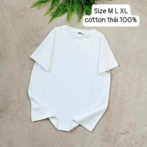 Áo Thun Nữ Trơn Cổ Tròn Form Rộng Size L(55-75kg)