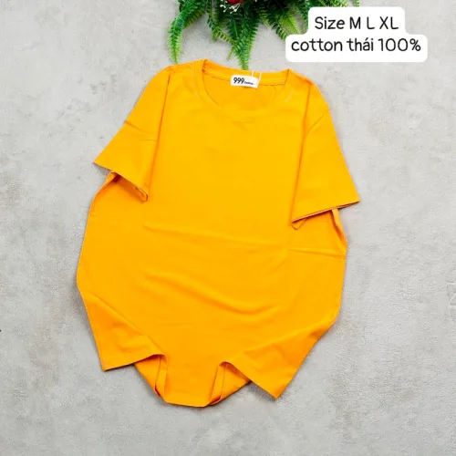 Áo Thun Nữ Trơn Cổ Tròn Form Rộng Size L(55-75kg)