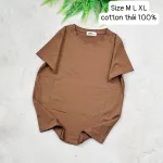 Áo Thun Nữ Trơn Cổ Tròn Form Vừa Size M(40-60kg)