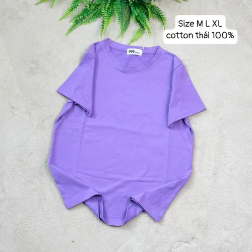 Áo Thun Nữ Trơn Cổ Tròn Form Vừa Size M(40-60kg)