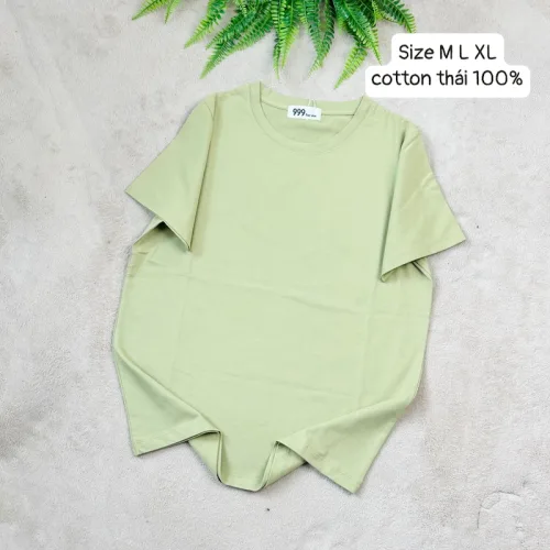 Áo Thun Nữ Trơn Cổ Tròn Form Vừa Size M(40-60kg)