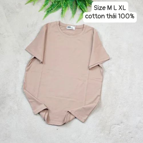 Áo Thun Nữ Trơn Cổ Tròn Form Vừa Size M(40-60kg)